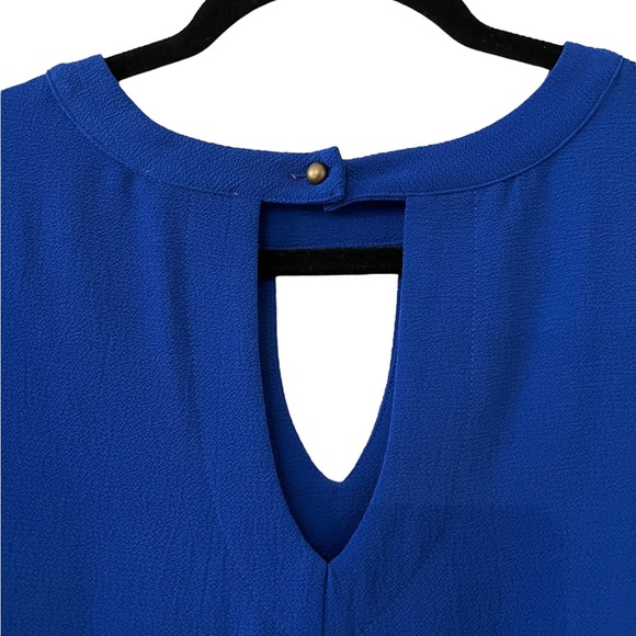 Jodifl Royal Blue 3/4 Bell Flutter Sleeve Top - Picture 4 of 6